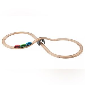 IKEA Colorful Wooden Train Set with Loop Track